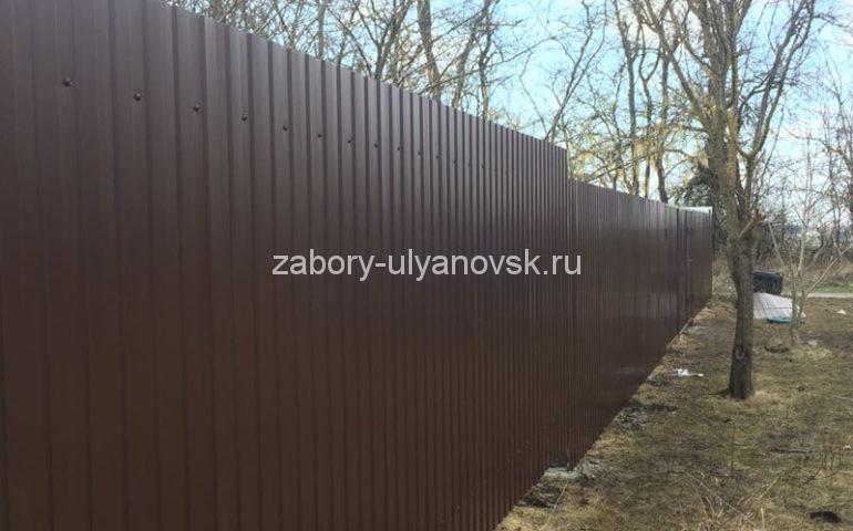 забор из профлиста в Ульяновске
